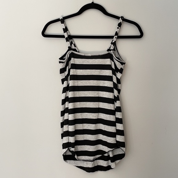 Black and Gray Striped Tank Top - Picture 2 of 4